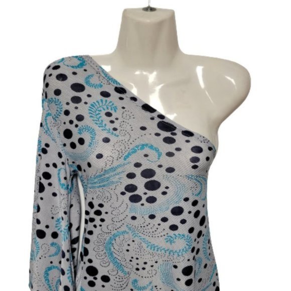 Sexy Maxi Dress Body Con Figure Hugging Long One Shoulder Dress   Size S/M - Picture 7 of 9